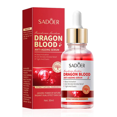 SADOER Dragon Blood Facial Serum (30ml) – Luxurious Ganoderma Extract for Deep Firming & Anti-Wrinkle