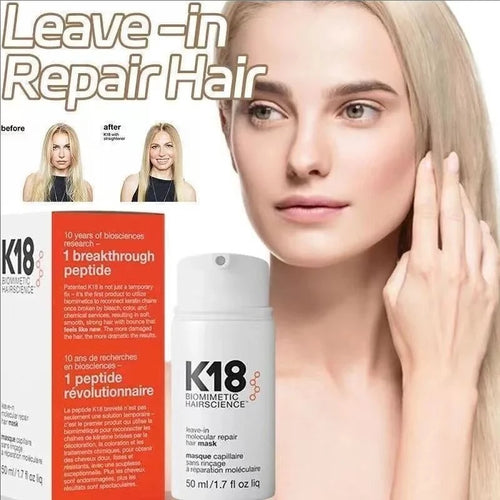 K18 Leave-In Molecular Repair Hair Mask (50/150ml) – Professional Treatment for Damaged Hair & Split Ends