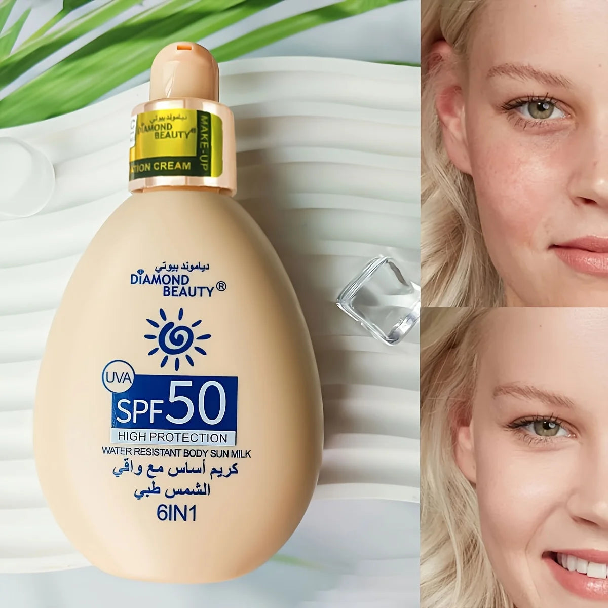 SPF50+ PA+++ Invisible Whitening Sunscreen (100ml) – Waterproof UV Shield & Makeup Primer